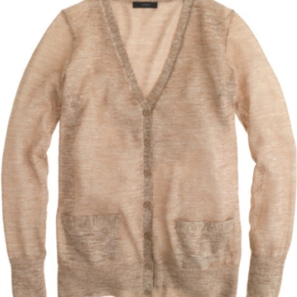 J.Crew marled linen cardigan